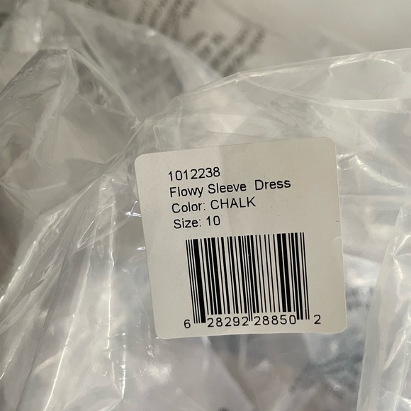 Halston flowy arm dress in Chalk - Picture 9 of 10